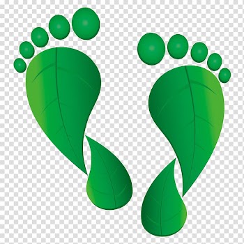 Illustration, Creative leaves footprints transparent background PNG clipart