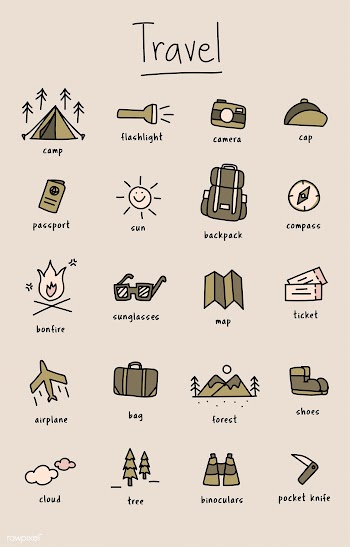 Illustration drawing style of camping icons c.. | Free stock vector - 47122
