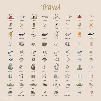 Illustration drawing style of camping icons c.. | Free stock vector - 47214