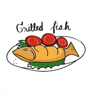 Illustration drawing style of grilled fish | Free stock vector - 60106