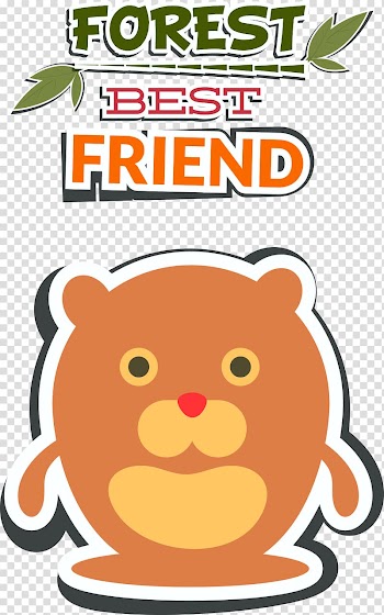 Illustration, Forest Friends Bear illustration transparent background PNG clipart