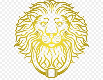 Illustration - Golden lion head vector 