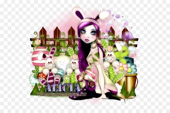 Illustration Graphics Flower Character Purple - alicia mujica psp tag tutorials 