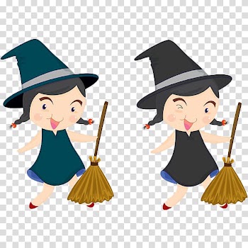 Illustration Halloween Illustration, Little witch cartoon transparent background PNG clipart