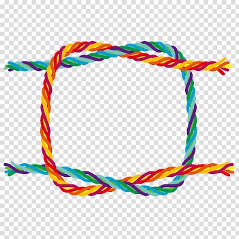 Illustration , Knotted rope color transparent background PNG clipart