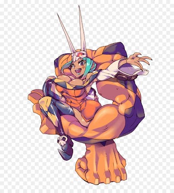 Illustration Legendary creature Cartoon Fiction Orange S.A. - skullgirls flag 