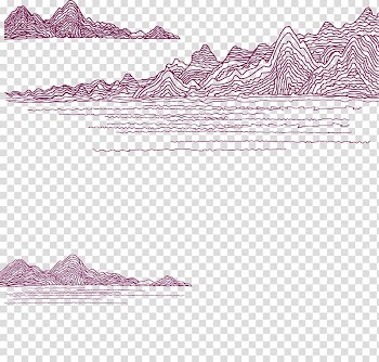 Illustration, Lines Landscape transparent background PNG clipart