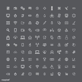 Illustration mixed icons set | Free stock vector - 388814