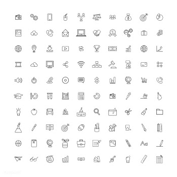 Illustration mixed icons set | Free stock vector - 388940