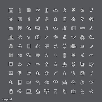 Illustration mixed icons set | Free stock vector - 388949