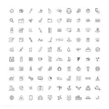 Illustration mixed icons set | Free stock vector - 388985