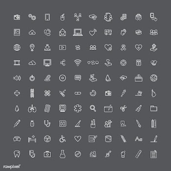 Illustration mixed icons set | Free stock vector - 389110