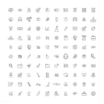 Illustration mixed icons set | Free stock vector - 389125