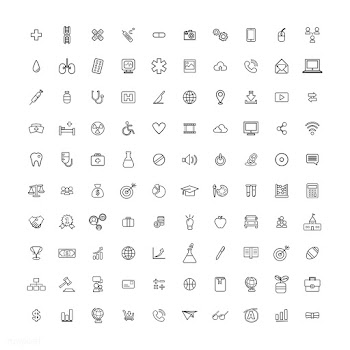 Illustration mixed icons set | Free stock vector - 389138