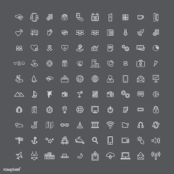 Illustration mixed icons set | Free stock vector - 389208