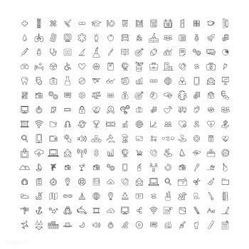 Illustration mixed icons set | Free stock vector - 389417
