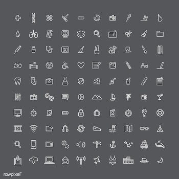 Illustration mixed icons set | Free stock vector - 389446