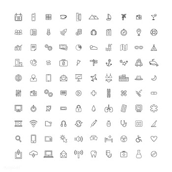 Illustration mixed icons set | Free stock vector - 389576