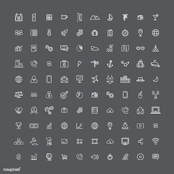 Illustration mixed icons set | Free stock vector - 389661