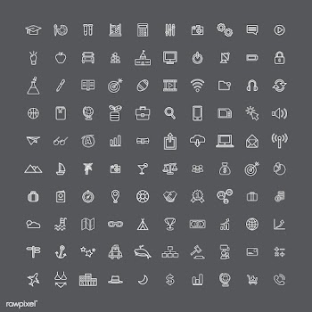 Illustration mixed icons set | Free stock vector - 389738