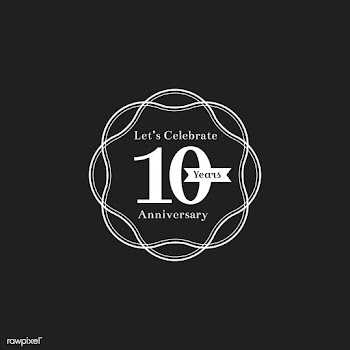 Illustration of 10th anniversary stamp banner | Free stock vector - 399011