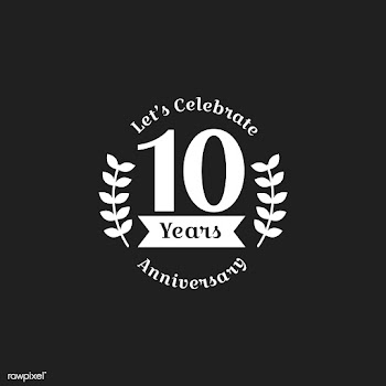 Illustration of 10th anniversary stamp banner | Free stock vector - 399119