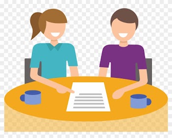 Illustration Of A 2 People At A Desk - Ndis Participant