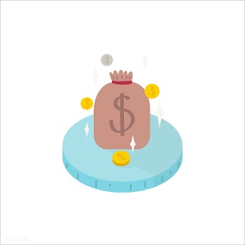 Illustration of a bag of cash icon | Free stock vector - 60219