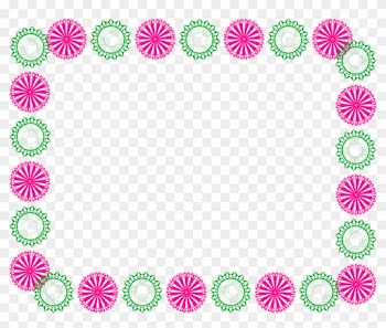 Illustration Of A Blank Frame Border Of Pink And Green - Border Pink Design Clipart