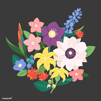 Illustration of a bouquet of flowers | Free stock vector - 389839