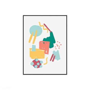 Illustration of a canvas with some art | Free stock vector - 399465