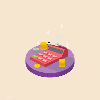 Illustration of a cash register and coins | Free stock vector - 60274