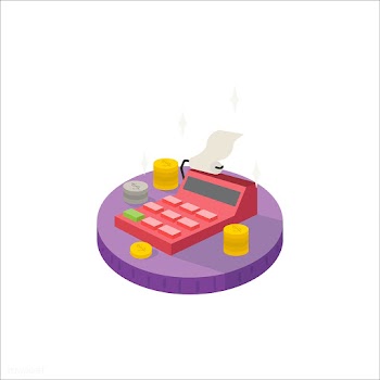 Illustration of a cash register and coins ico.. | Free stock vector - 60220