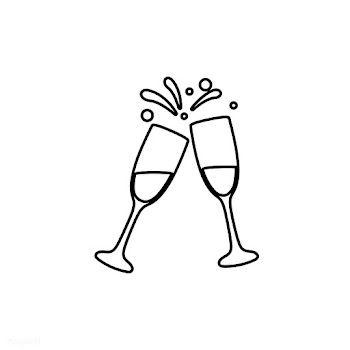 Illustration of a champagne toast | Free stock vector - 266672