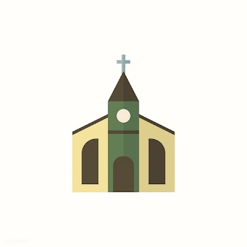Illustration of a Christian church | Free stock vector - 412440