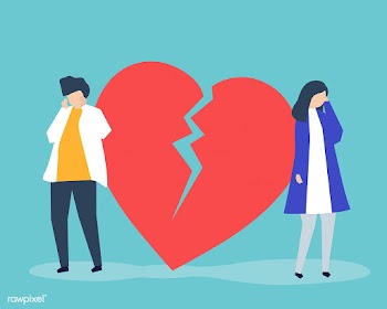 Illustration of a couple with a heart break i.. | Free stock vector - 478841
