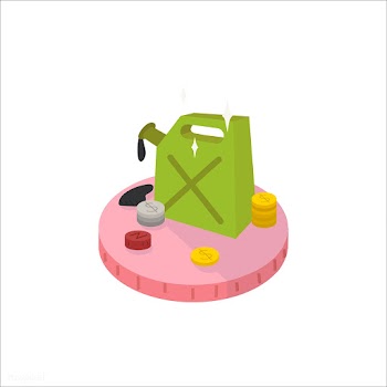 Illustration of a fuel container and coins ic.. | Free stock vector - 60290