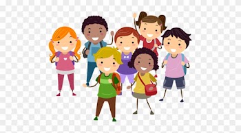 Illustration Of A Group Of School Children - A B C &amp; 123: Word Games For You