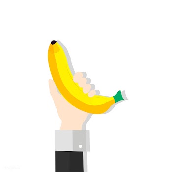 Illustration of a hand holding a banana | Free stock vector - 251786