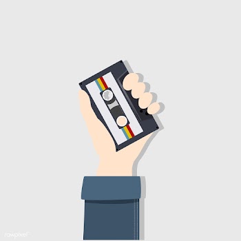 Illustration of a hand holding a cassette tap.. | Free stock vector - 251750