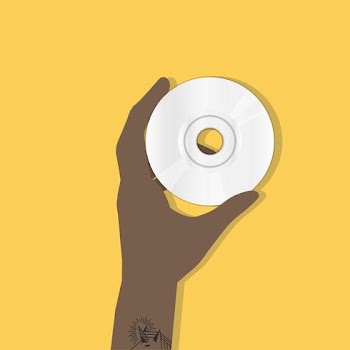 Illustration of a hand holding a disc