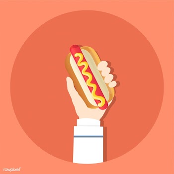 Illustration of a hand holding a hotdog sandw.. | Free stock vector - 251689