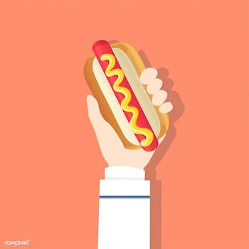Illustration of a hand holding a hotdog sandw.. | Free stock vector - 251737