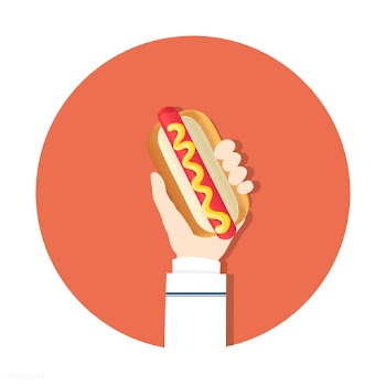 Illustration of a hand holding a hotdog sandw.. | Free stock vector - 251771