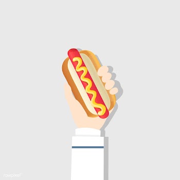 Illustration of a hand holding a hotdog sandw.. | Free stock vector - 251782