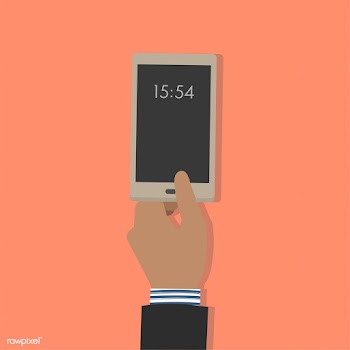 Illustration of a hand holding a mobile phone | Free stock vector - 251673