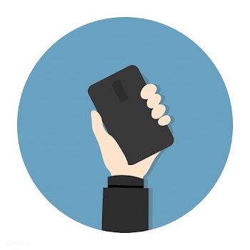 Illustration of a hand holding a mobile phone | Free stock vector - 251698