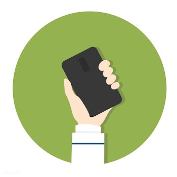 Illustration of a hand holding a mobile phone | Free stock vector - 251741