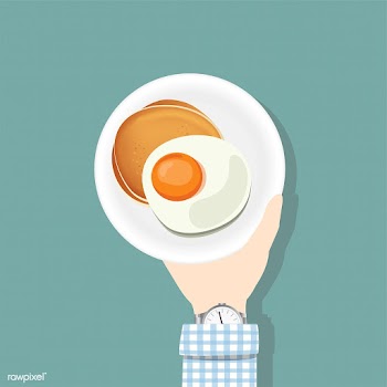Illustration of a hand holding a plate of pan.. | Free stock vector - 251694