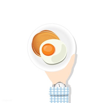 Illustration of a hand holding a plate of pan.. | Free stock vector - 251768